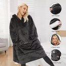 Extra Long Lazy Blanket, Warm And Cold Clothing, Hooded TV Blanket, Flannel Sherpa, Lazy Couple Pullover Pajamas