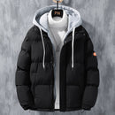 Cotton Clothing Men&#039;s Winter Clothing New Trendyy Handsome Windproof Cold-Resistant Warm Loose Large Size Hooded Cotton Clothing Men&#039;s Clothing