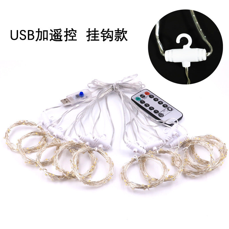Led Curtain Light String 3*3 M Copper Curtain Light Holiday Christmas Decoration Curtain Light USB Remote Control Curtain Light