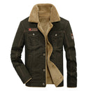 Velvet Thickened Washed Cotton Military Lapel Jacket Cotton Clothing Jacket