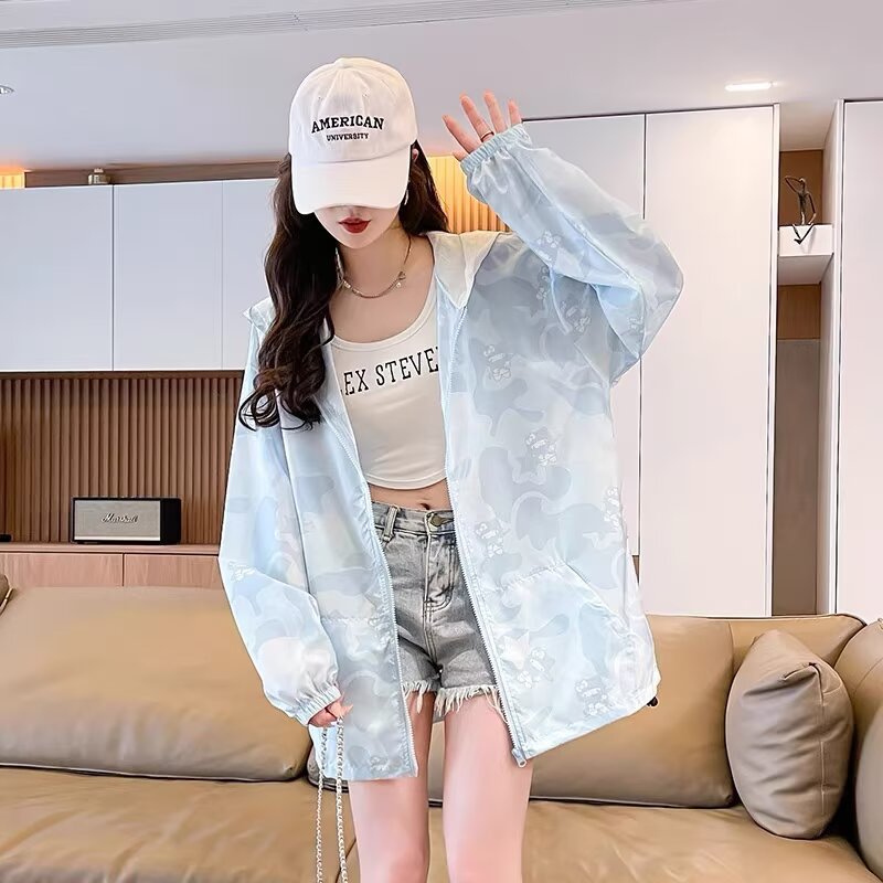 American Cute Ears Hello Kitty Full Cartoon Hooded Sweatshirt Jacket Autumn 2025 New Couple Zipper Cardigan