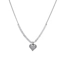 Cold Wind Three-dimensional Love Square Necklace Female Ins Niche Design Sense Titanium Steel Does Not Fade Sweater Chain Accessories
