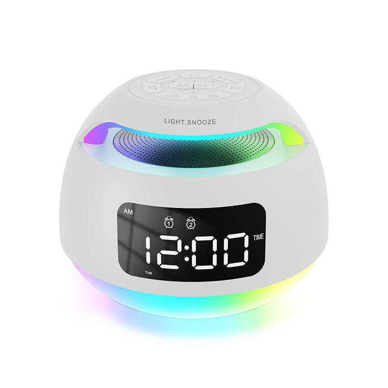 Cross-border LED Symphony Clock Rechargeable FM Radio Clock Student Desktop Night Light Colorful Atmosphere Light Alarm Clock