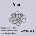 30-200Pcs 3-25mm Stainless Steel Split Ring Open Single Loops Jump Rings Connectors for DIY Jewelry Making Findings Accessories