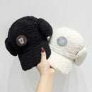 Versatile Letters Lamb Wool Baseball Cap For Women