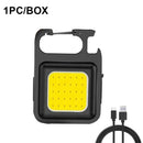 COB High Bright Portable Flashlight Multifunction Keychain Lamp Buit-in 500mAh Lithium Battery Waterproof Outdoor Torch Lantern