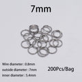 30-200Pcs 3-25mm Stainless Steel Split Ring Open Single Loops Jump Rings Connectors for DIY Jewelry Making Findings Accessories