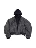 Double-Layer Fake Two-piece Hooded Jacket Pilot