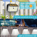 Upgraded Solar Lights Outdoor Garden 268/246LED Solar Security Lights Motion Sensor Waterproof Wall Lights 3 Modes Yard Door Fen