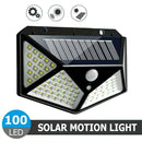 100LED Solar Flood Lights 3 Modes Outdoor Solar Motion Security Solar Light Waterproof for Garden Patio Garage Wall Light