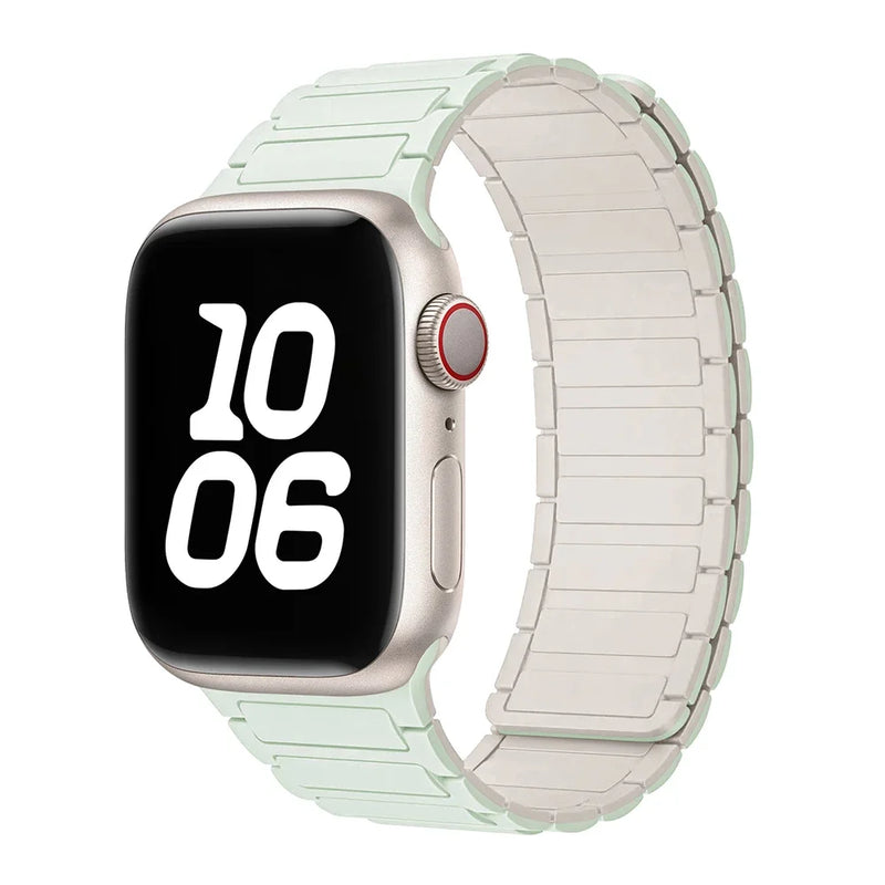 Silicone Strap for Apple Watch 46mm 42mm 49mm 44mm 40mm 45mm 41mm Magnetic Band for IWatch Ultra 2 Series 10 9 8 7 6 SE 5 4 3
