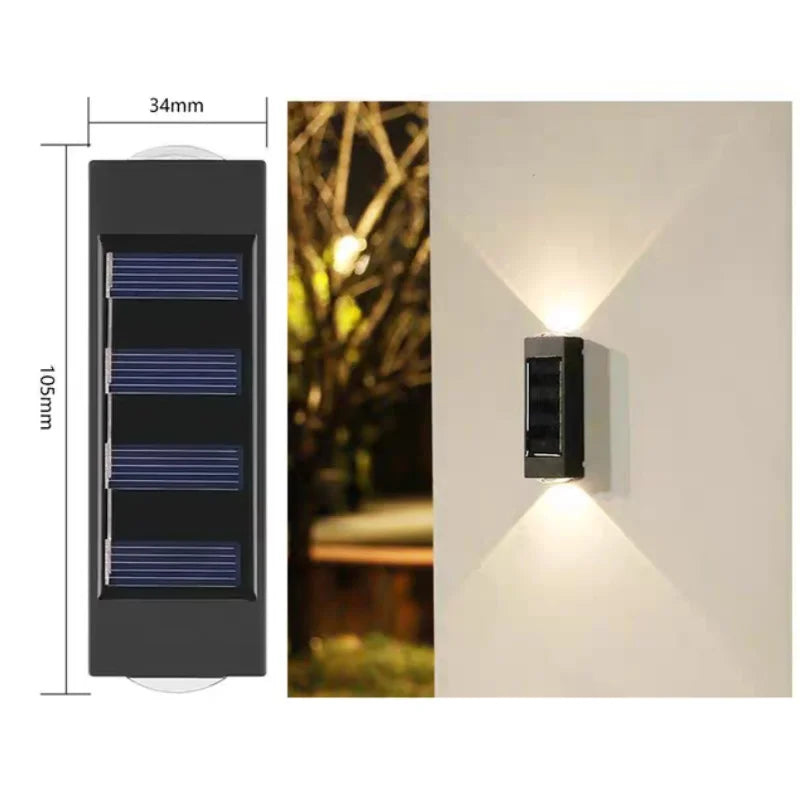 1pc 2/4/6/8/10/12LEDs Solar LED Wall Lights, Outdoor Wall Lamp For Garden, Patio, Ambient Light
