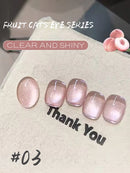 1/6PCS SS25 Cat Eye Gel Polish w/Glass Beads & Crystal, 5 Colors Salon DIY Nail Supplies Kit for Pro Nails Manicure