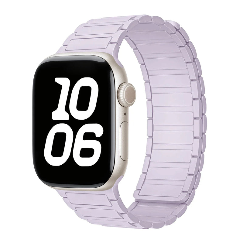 Silicone Strap for Apple Watch 46mm 42mm 49mm 44mm 40mm 45mm 41mm Magnetic Band for IWatch Ultra 2 Series 10 9 8 7 6 SE 5 4 3