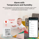 Zigbee Temperature Humidity Sensor with Tuya APP LCD Screen Digital Display Wireless Thermometer Work with Black or White Color
