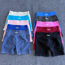 Impact Shorts with Logo Women Seamless Yoga Shorts Scrunch Bum Gym Shorts Workout Biker Short Fitness