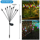 10 LED Solar Garden Lights Powered Firefly Lights Outdoor Waterproof Vibrant Garden Lights for Patio Pathway Decoration,Warm