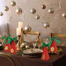 20 Packs Christmas Treat Boxes Goody Boxes Pre-Assembled Triangle Christmas Packing Box Christmas Tree Socks Gold Card Xtmas Cookie Gift Box For Christmas Birthday Wedding Party