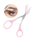 Eyebrow Razor Scissor  Stainless Steel Safe Anti-scratch Trimmer for Beginners Crescent Sharp Beauty Tool Multi-color