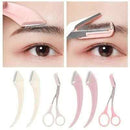 Eyebrow Razor Scissor  Stainless Steel Safe Anti-scratch Trimmer for Beginners Crescent Sharp Beauty Tool Multi-color