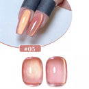 1/6PCS SS25 Cat Eye Gel Polish w/Glass Beads & Crystal, 5 Colors Salon DIY Nail Supplies Kit for Pro Nails Manicure