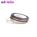 10 Rolls Nail Art Striping Tapes, Nail Liner Stickers, Nail Decals, 1mm Adhesive Stickers for Nail Tips Styling