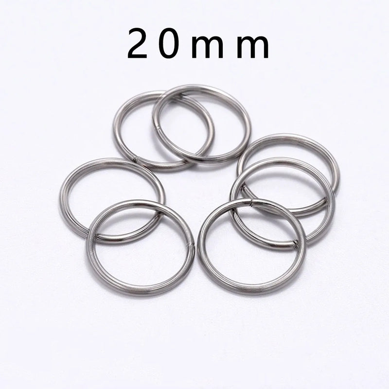 30-200Pcs 3-25mm Stainless Steel Split Ring Open Single Loops Jump Rings Connectors for DIY Jewelry Making Findings Accessories