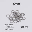 30-200Pcs 3-25mm Stainless Steel Split Ring Open Single Loops Jump Rings Connectors for DIY Jewelry Making Findings Accessories