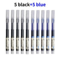 10Pcs High Quality Needle Type Gel Pen Straight Liquid Ballpoint Pens Perfect Kawaii Stationery for School/Office Writing Supply