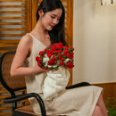 Hand Rose Blanket Into Bouquet Blanket Knitted Shawl