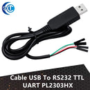 1PCS USB to COM Module Cable: USB to RS232 TTL UART Auto Converter with PL2303HX