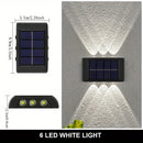 1pc 6-10 LEDs Solar Outdoor Wall Decorative Landscape Lighting Lights Fixtures Suitable For Courtyard Villa Fence Terrace Garden