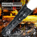 Tactical LED Flashlight 2000LM USB Rechargeable Waterproof Grade Zoom Torch Bright Portable Emergency Light for Camping Outdoor