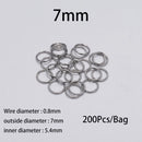 30-200Pcs 3-25mm Stainless Steel Split Ring Open Single Loops Jump Rings Connectors for DIY Jewelry Making Findings Accessories