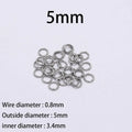 30-200Pcs 3-25mm Stainless Steel Split Ring Open Single Loops Jump Rings Connectors for DIY Jewelry Making Findings Accessories