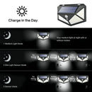 1~12PCS 100 LED Solar Wall Lamp 4 Sides Luminous With Motion Sensor Outdoor Garden Courtyard Waterproof Wall Light
