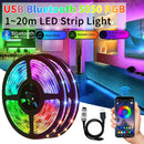 1-20M 5V LED Strip Lights RGB 5050 Tv lights backlighting，Led Strip Lighting Music Sync, Color Changing for Party Home