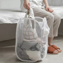 Folding Dirty Laundry Sorting Basket Washing Frame Bathroom Cloth Mesh Storage Bag Frame Bucket Laundry Organizers Storage Pouch