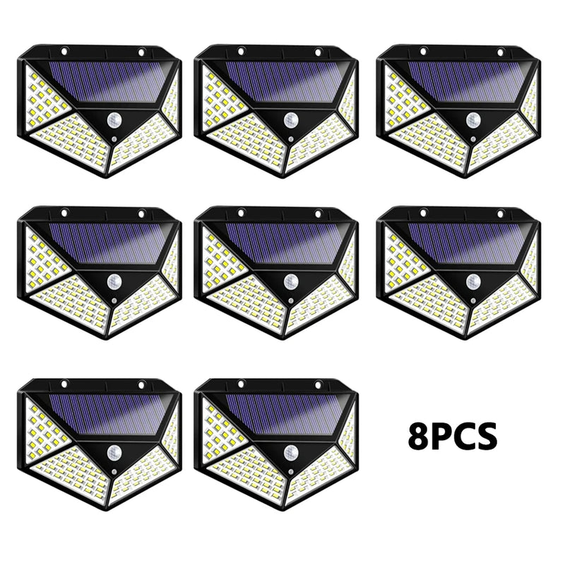 16PCS Solar Lights Outdoor Waterproof Wall Lamp Motion Sensor Solar Powered Sunlight Street Light for Garden Porch Yard Garage