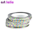 30PCS Nail Striping Tape Metallic Yarn Line 3d Nail Art Tool Color Rolls Nail Decals DIY Nail Tips Sticker Decoration