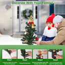 4Packs Solar Christmas Tree Lights Xmas Garden Decorations Tree Stake Lamp 20LEDs Solar Decor Light With Constant And Flashing Mode For Pathway Yard Patio Landscape