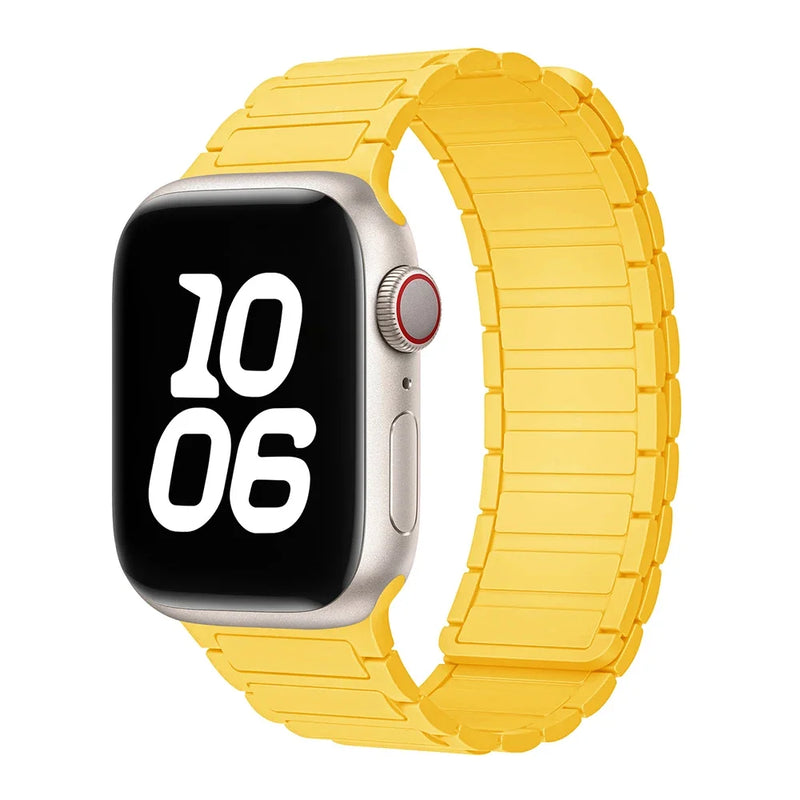 Silicone Strap for Apple Watch 46mm 42mm 49mm 44mm 40mm 45mm 41mm Magnetic Band for IWatch Ultra 2 Series 10 9 8 7 6 SE 5 4 3