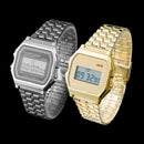 F91W Steel Strap Watches Women Watch Men Business Clock Multifunction LED Digtal Sports Wrist Watch Electronic Clock Electron wi