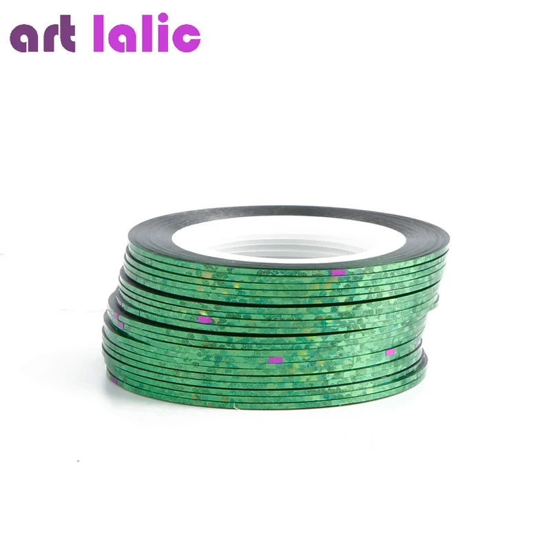 10 Rolls Nail Art Striping Tapes, Nail Liner Stickers, Nail Decals, 1mm Adhesive Stickers for Nail Tips Styling