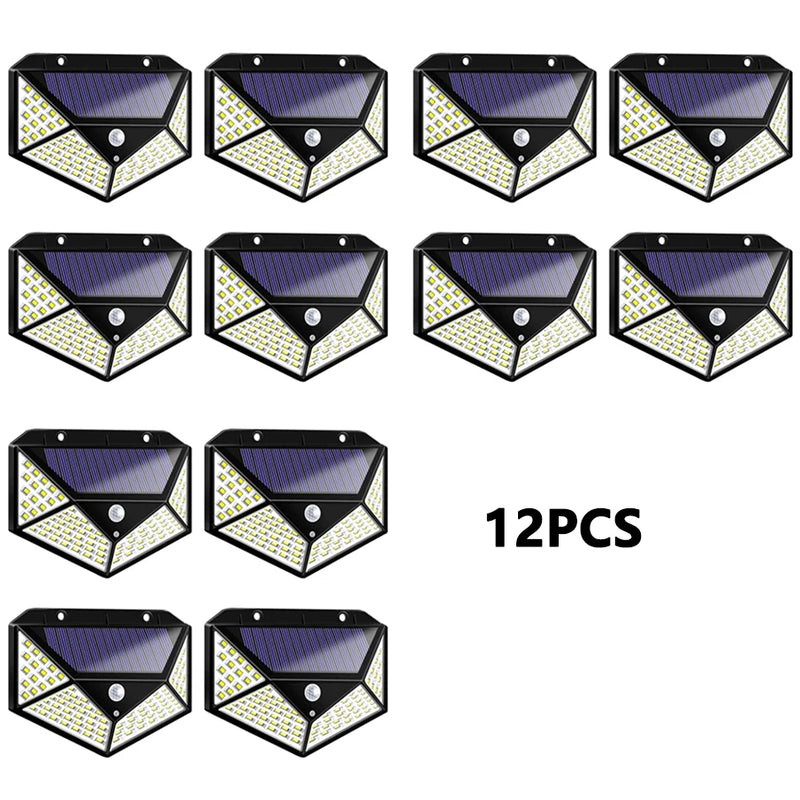 16PCS Solar Lights Outdoor Waterproof Wall Lamp Motion Sensor Solar Powered Sunlight Street Light for Garden Porch Yard Garage