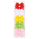 10Pcs/Set Solid Color Kids Bows Hair Clips for Baby Girls Handmade Ribbon Bowknot Hairpin Barrettes New Year Hair Accessories