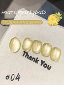 1/6PCS SS25 Cat Eye Gel Polish w/Glass Beads & Crystal, 5 Colors Salon DIY Nail Supplies Kit for Pro Nails Manicure