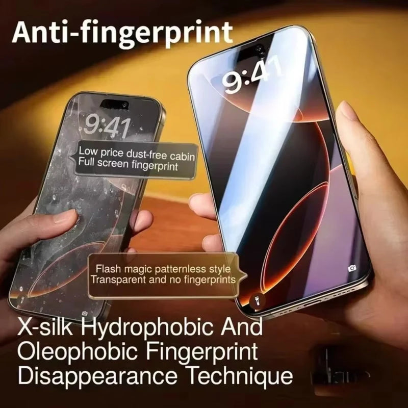 NNBILI 3Pcs Oleophobic Coating Dust Free Easy Installation Screen Protector For iPhone 14 11 13 12 15 16 17 Pro Max 17Air Glass