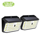 Solar Motion Lights Outdoor 468/176LED 3 Modes Solar Fence Lights Waterproof Solar Security Lights Yard Door Patio Garage Step