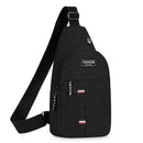 Men's Functional Chest Bag, Suitable for Business Trips and Travel, Single Shoulder Bag, Single-Layer Pocket, Nylon Material